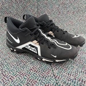 Nike Alpha Menace Varsity‎ 3 Men's 13 Football Cleats Black/Grey/White